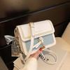 2024 New Color Block Women's Shoulder Bag Ins Fashion Plaid Scarf Crossbody Bag