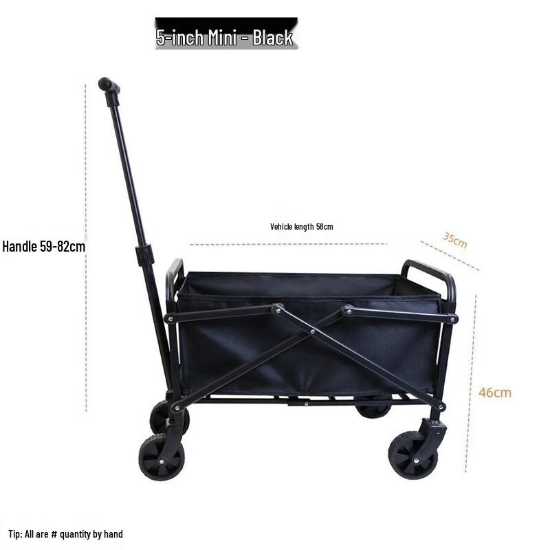 ZISIZ 5-inch Mini Foldable Outdoor Camping Cart