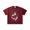 260 GSM Double Yarn 32 Count 100% Cotton Jujutsu Kaisen V10 Maki Print Unisex Heavy Cotton T Shirt