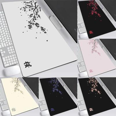 Япония Вишня Цветущая Коврик для мыши XXL Серый Ноутбуки Игровой Настольный коврик Сакура Мауспад Аниме Офис Геймер Клавиатура Компьютерный стол Ковер