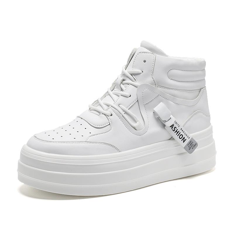 Мужские кроссовки с высоким верхом повседневная обувь модная трендовая обувь магазин мужской одежды толстая подошва увеличивает рост толстая подошва трясти быстро жить Вэньчжоу обувь