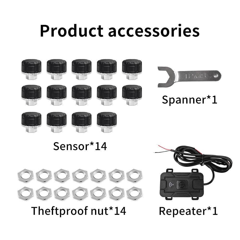 2026 Bluetooth External Tire Pressure Monitor BT TPMS Sensor For Motorcycle Car Van RV and Truck APP View 6 Major Abnormal Alarm