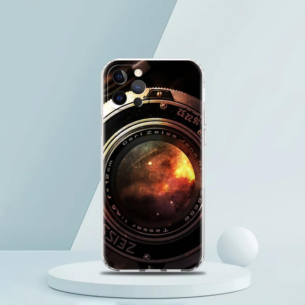 Мягкий прозрачный чехол-бампер из ТПУ для iPhone 16 15 14 13 12 11 Pro Max XR 8 7 Plus XR Ударопрочный корпус Ретро-узор с камерой