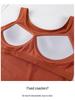 Women's Modal Sports Vest with Built-in Bra and Chest Pad - No Steel Ring, Anti-Exposure Design