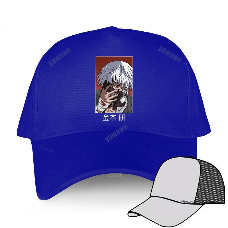 New Yawawe Man High Quality Cap Tokyo Ghoul Ken Kaneki Graphic Hats for Unisex Japanese Anime Manga Printed Cotton Baseball Caps