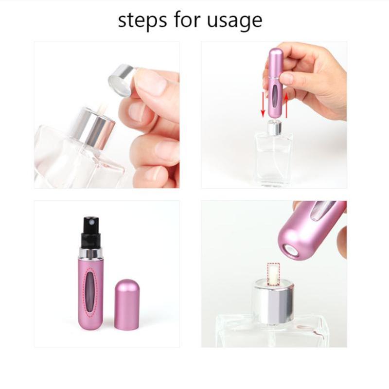 5 мл флакон-спрей для духов, дорожный наполненный тип, портативный распылитель для духов, пустой косметический флакон для духов