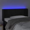 vidaXL LED Kopfteil Schwarz 103x16x78/88 cm Samt