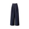 Thin ice silk casual jeans women's high waist drape straight floor pants loose and thin wide-leg pants