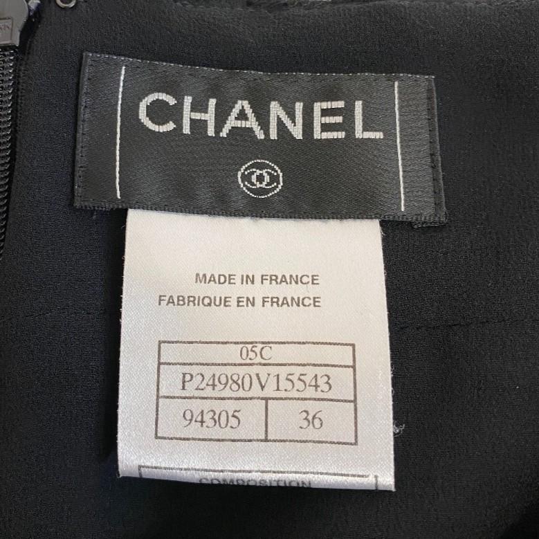 Chanel P24980V15543 шерстяная юбка черная шерсть Б/У