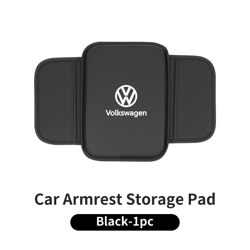 T23-Car Armrest Cover Central Box Mat Storage Protection Pad Accessories For Volkswagen VW T5 Amarok 2013 Tiguan Golf 4 5 6 7