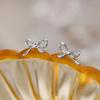 Geometric Bow Stud Earrings Women's Niche Design Sense Nourishing Ear Hole Earrings Light Luxury Ins Earrings