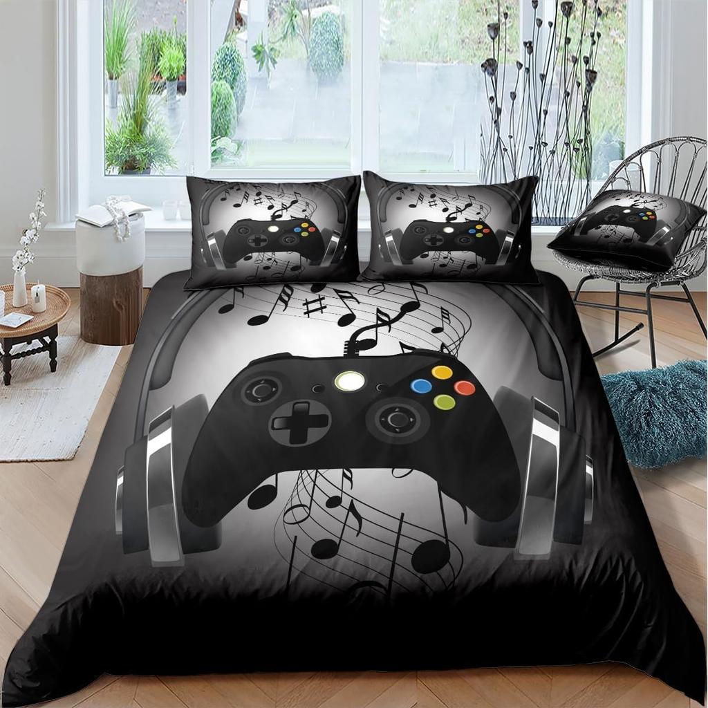 Игровые комплекты постельного белья для мальчиков, игровой комплект пододеяльника, покрывало для видеоигр, игровой дизайн, комплект постельного белья с наволочкой