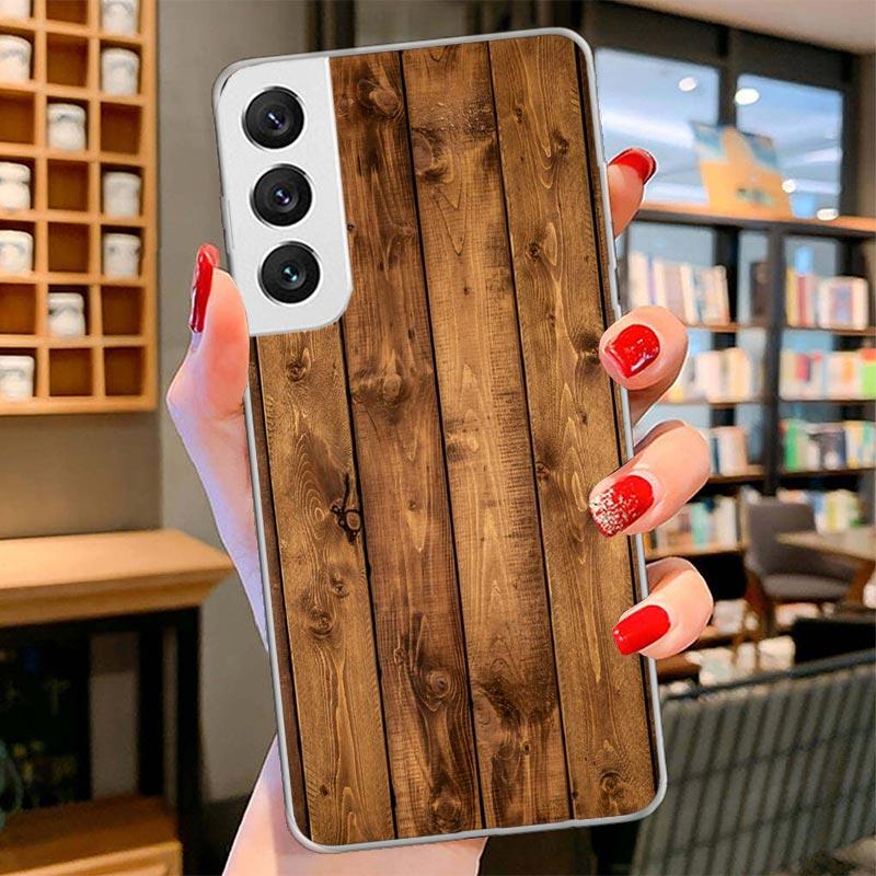 Wood Wooden Pattern Cover Phone Case For Samsung Galaxy S26 S25 Edge S24 Ultra S23 S22 Plus S21 S20 FE Soft Fundas Shell Galaxy