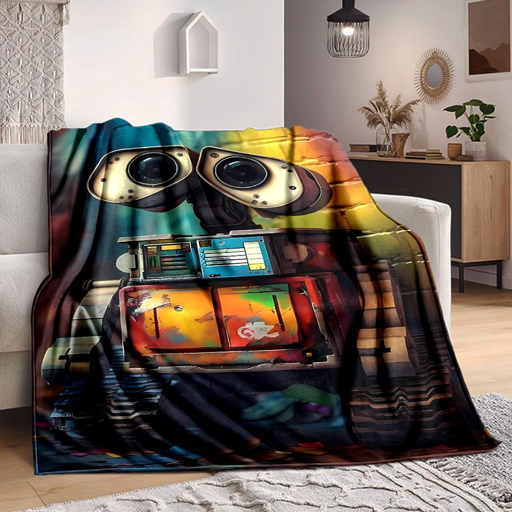1 шт. Фланелевое покрывало Robo Art с HD-печатью, легкое, мягкое, теплое, всесезонное, для дивана, кровати, путешествий, кемпинга, машинная стирка