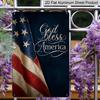 Плоский 2D Патриотический Металлический Знак "God Bless America", Алюминиевое Настенное Искусство 8×12 Дюймов, Винтажный Дизайн Американского Флага, Прочный Декор ко Дню Памяти