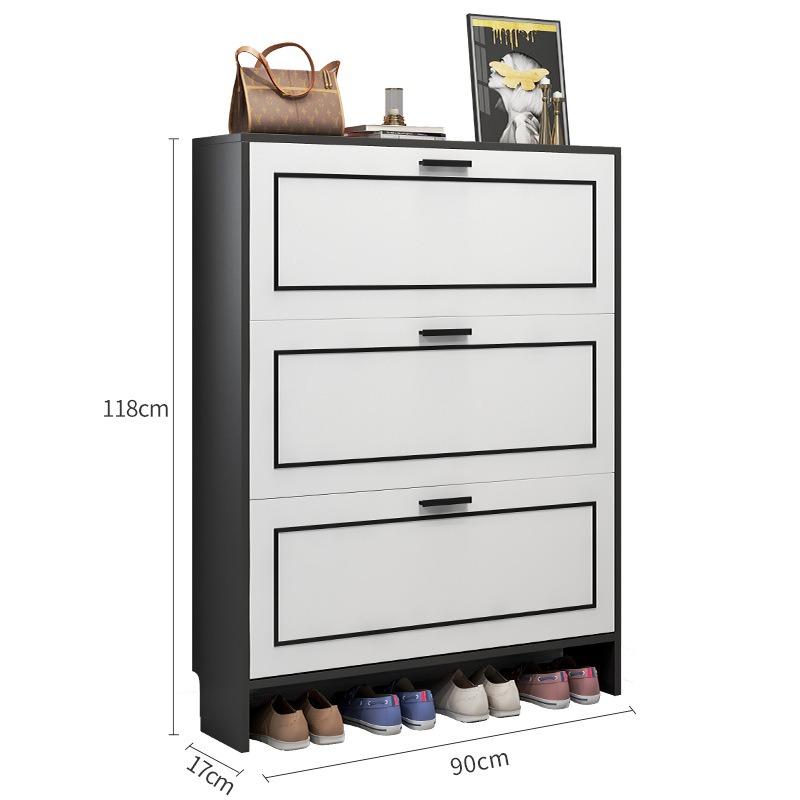 Flip Over Shoe Cabinet Home Light Ultra-thin Shoes Shelf Large Capacity Storage Dustproof Simple Modern Entrance Hall Shoe Racks