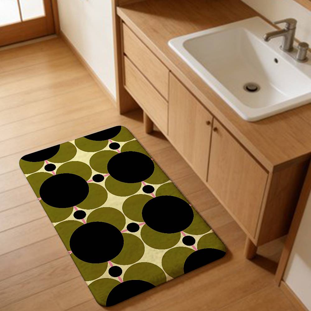 Beautiful flowers O-Orla Kiely Bathroom Mat Kids Room Bedroom Decoration Balcony Anti-Slip Doormat Living Room Welcome Rug