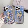Чехол для телефона с аниме-девушкой Lucky Star для iPhone 16 15 17 Pro 11 12 13 14 Pro Max Plus Мягкий силиконовый чехол-оболочка с волнистым узором