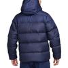 Nike Однотонный приталенный пуховик с капюшоном и длинными рукавами, мужская верхняя одежда, синий FB8178-410