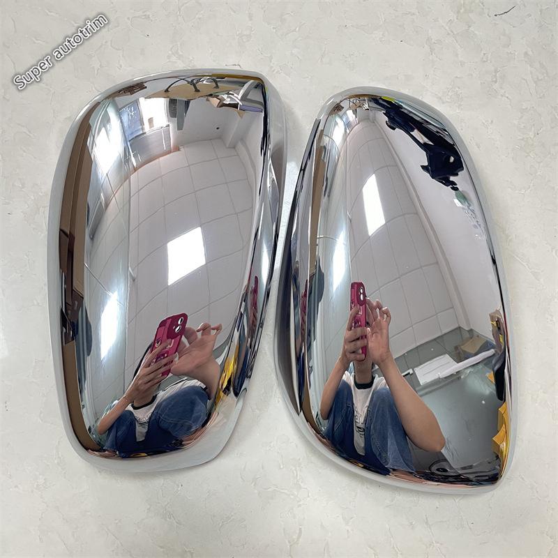 Rearview Mirror Cap Protective Decoration Cover Trim For Kadjar 2016 -  / Koleos 2017 -  ABS Chrome Accessories Exterior