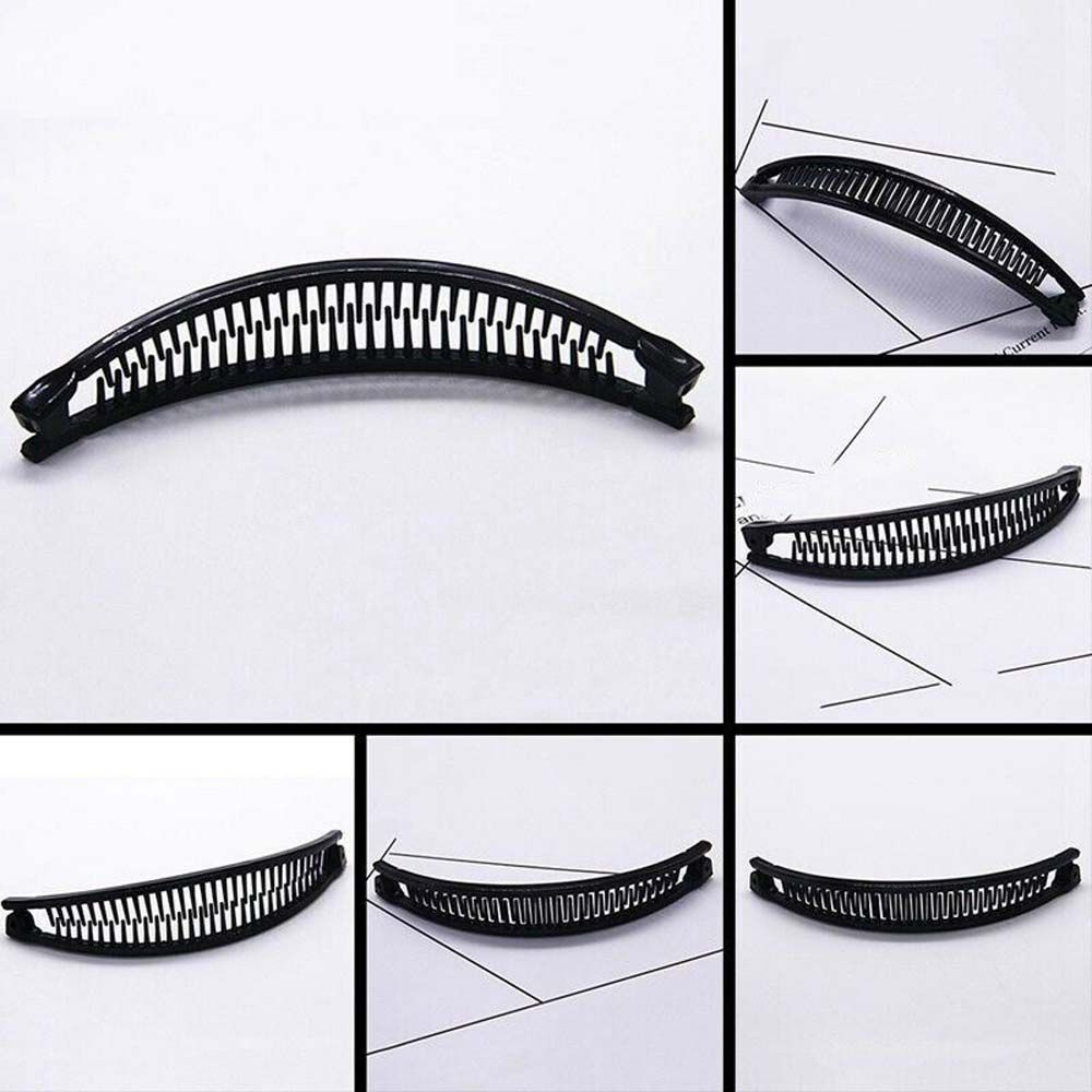 Long Elegant Girl Plastic Fashion Women Hairpins Hair Clip Comb Barrettes Banana Clip