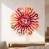 11.81 in Metal Wall Art Hand Painted Iron Art Outdoor Wall Art Wall Sculpture  Garden Decor