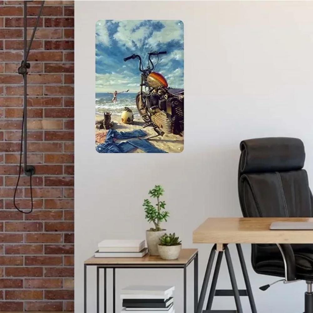 Ретро деревенский стиль металлические жестяные знаки мотоцикл легенды никогда не умирают винтажный постер табличка настенное искусство в комнате гараж бар кафе настенный декор