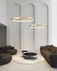 Zing Ring Double 80 B - LED chandelier 80cm two rings gold brass