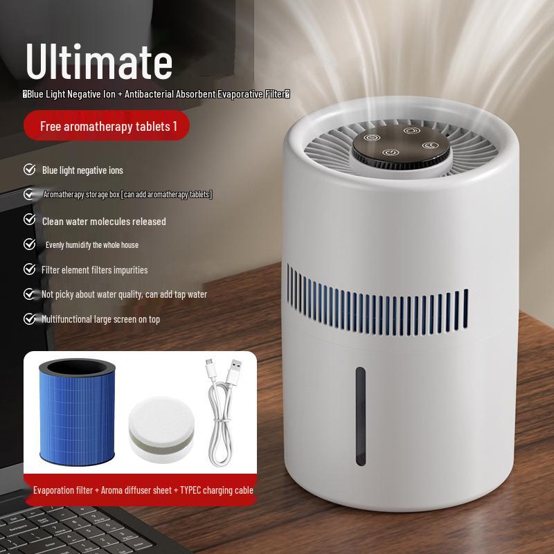 USB Увлажнитель воздуха без пара для гостиной: Большая вместимость, испарительная конструкция с верхней заливкой