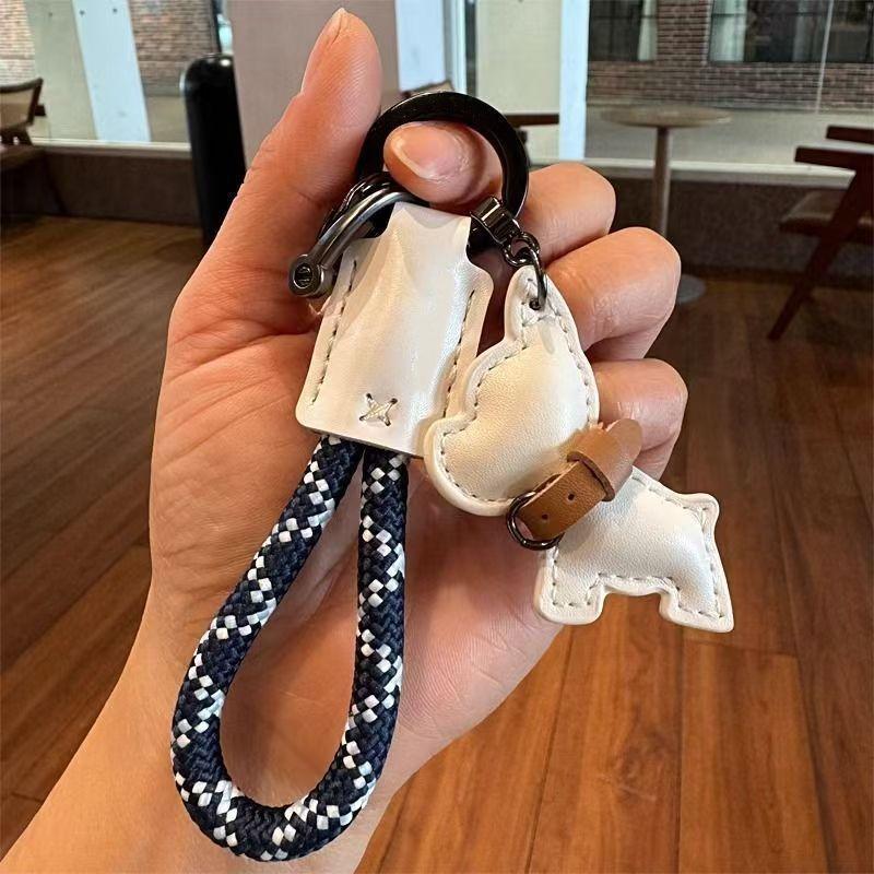 Handmade French Bulldog Keychain, Cute Dog Car Key Holder, Creative Couple Gift, Premium Bag Charm Accessory