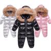 Infant Toddler Winter Jumpsuit Overalls for Girls Children Thick Ski Suit Boys Duck Down Jacket Toddler Baby Snowsuits Outerwear Warm Coat 0-2Y