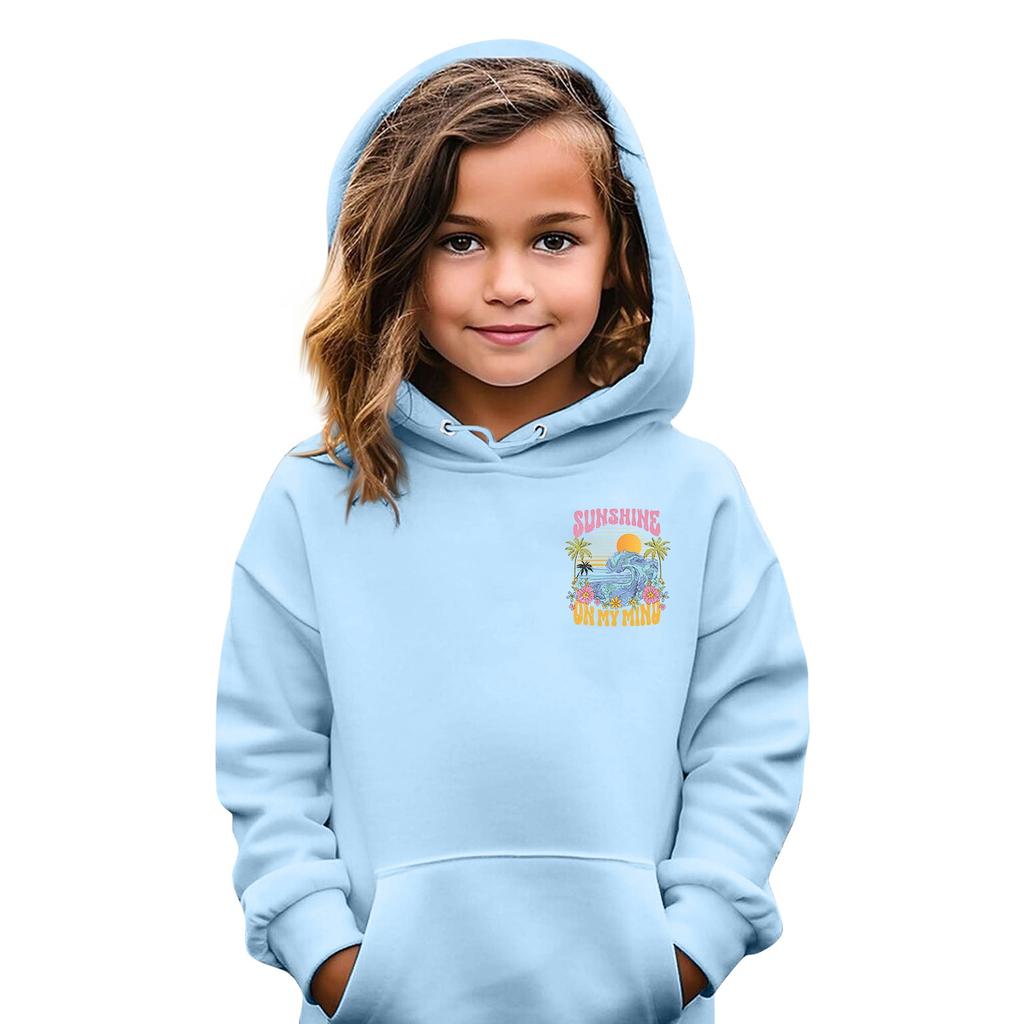 Children's Hoodies Loose Printed Hooded Sports Shirt Fashionable Sports Shirt