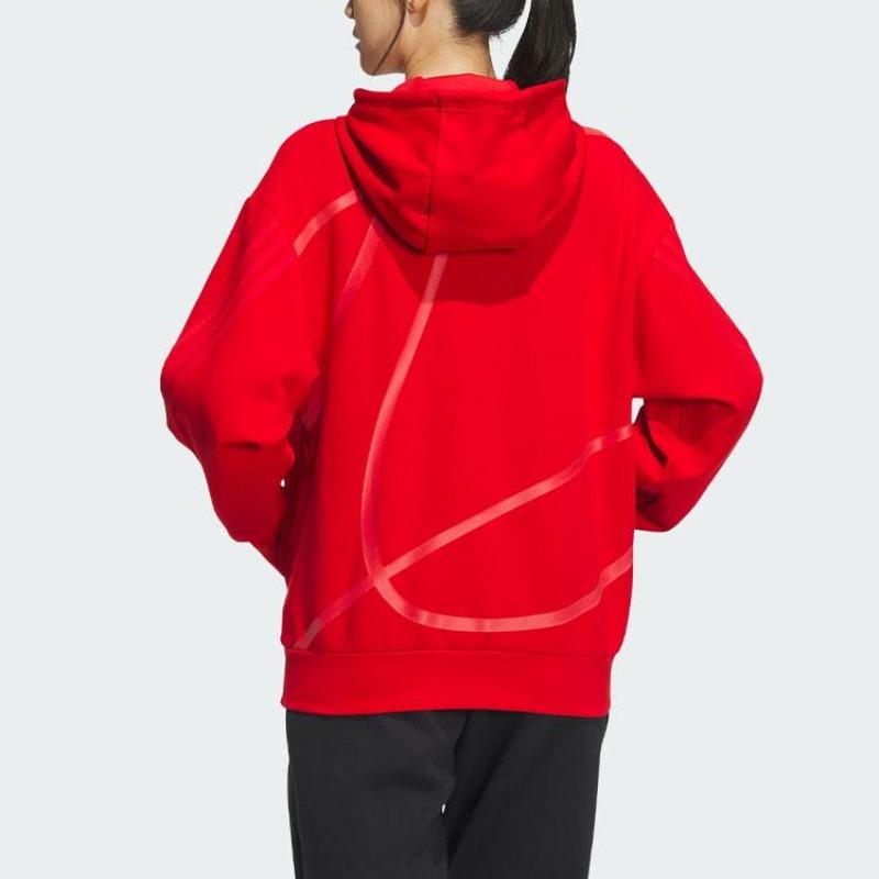adidas Толстовка Future Style с капюшоном и светоотражающими полосками, унисекс, светло-малиновая IM9036