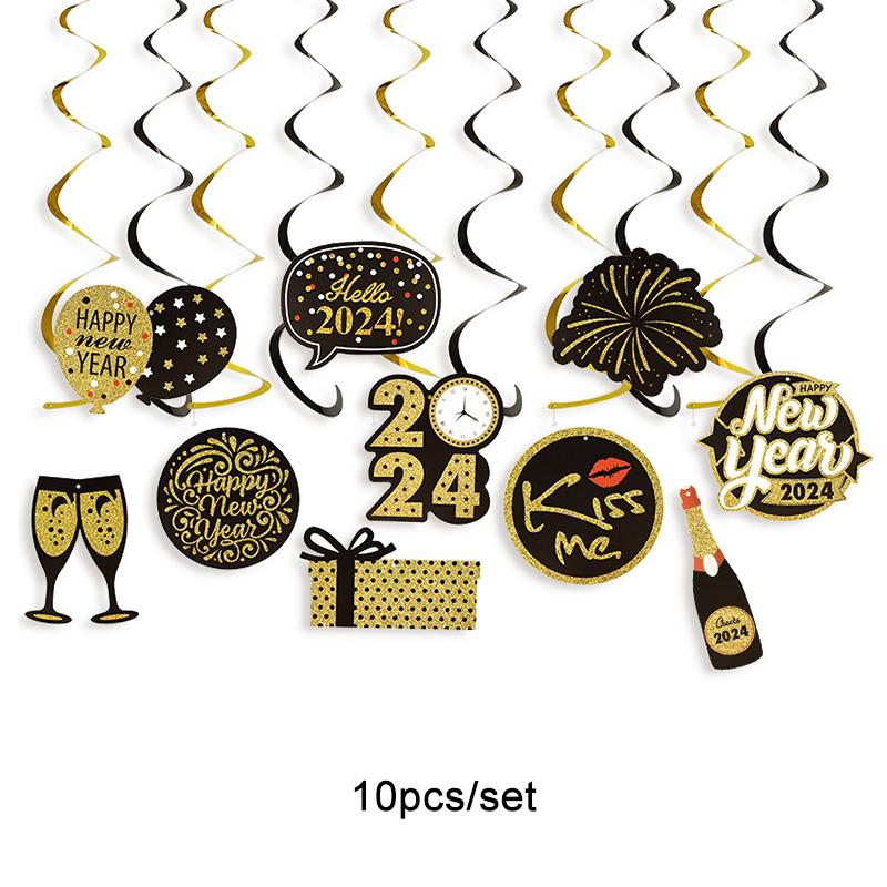 Новый год 2024 Цифровые фольгированные шары С Новым годом Канун Нового года Вечеринка Сувениры Принадлежности Гирлянда Фотобутафория Рождественские украшения Навидад