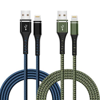 USB Lightning Кабель для передачи данных 20 Вт Сертифицирован MFI Нейлоновая оплетка Быстрая зарядка Для 14 Pro 13 12 11 XR Ipad 3м