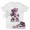 Футболка SMILE для J1 1 Mid WMNS Ягодный Розовый Низкий Высокий Дикий Потрясающий Очень Дикий