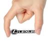 FIQK8 Car Audio Decorate 3D Aluminum Badge Emblem Stickers For Lexus IS250 IS200 CT200h GS300 LS430 RX450h LX570 IS300 ES RX LS IS NX