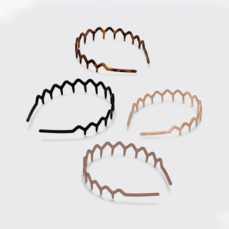 Teeth Non-slip Hair Comb Plastic Headband for Women Girls Korean Sweet Wavy Hair Ornament Hairbands Fashion Hair Accessories