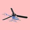 Wuzhou-5pcs Flying Helicopter Set Realistic Pull String Flying Chopper With Launcher For Kids Mixed Color Mixed Pattern