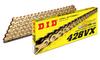 D.I.D 428VX-136ZB G&G (Gold) Motorcycle Chain with Caulking Joint X-Ring for Motorcycles