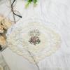 Вышитый кружевной поднос, ретро-салфетка для французского вязания крючком, вышитый вручную цветок, коврик для стола