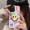 Чехол для телефона для iPhone 17 16 15 14 13 12 11 Pro Max Plus Mini XS X XR 16e Милый дизайн с улыбкой и сердечком Конфетный мягкий силиконовый чехол
