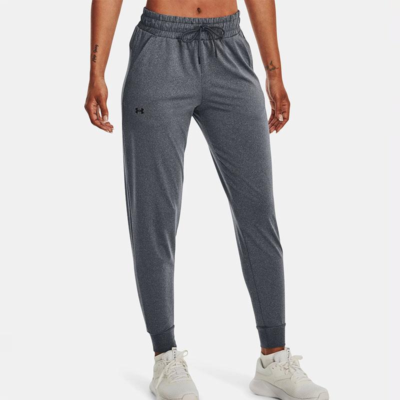Under Armour Легкие быстросохнущие брюки для бега с кулиской, женские штаны, серые 1373083-012