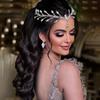 Handmade Rhinestone Bridal Headpiece: Wedding Hair Accessory & Forehead Chain