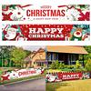 Merry Christmas Banner Hanging Ornaments Santa Claus Pattern Xmas Outdoor Prop Home Decor Supplies