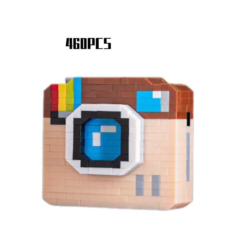 Vintage Retro Camera Building Blocks Toy For Kids Diy Plastic Assembly Toy Set With Abs Plastic Material 460-645 Blocks Included