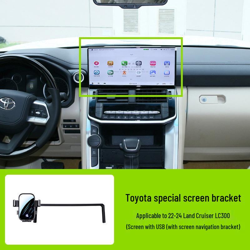 Держатель для телефона на экран автомобиля Toyota - Горизонтальное зеркало с бесшумным креплением для навигации