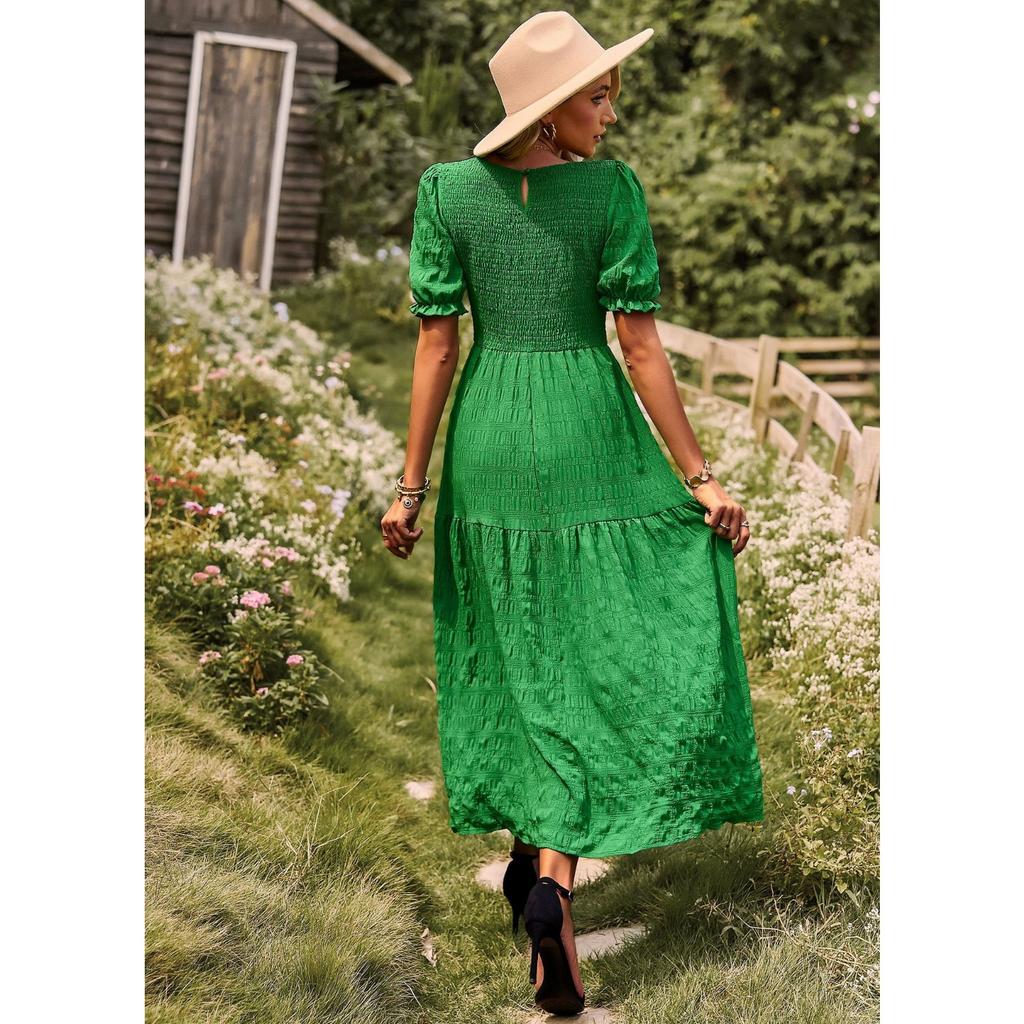 YNIQUE Темпераментное Повседневное Платье для Отпуска Весна/Лето Платья А-силуэта с Коротким Рукавом