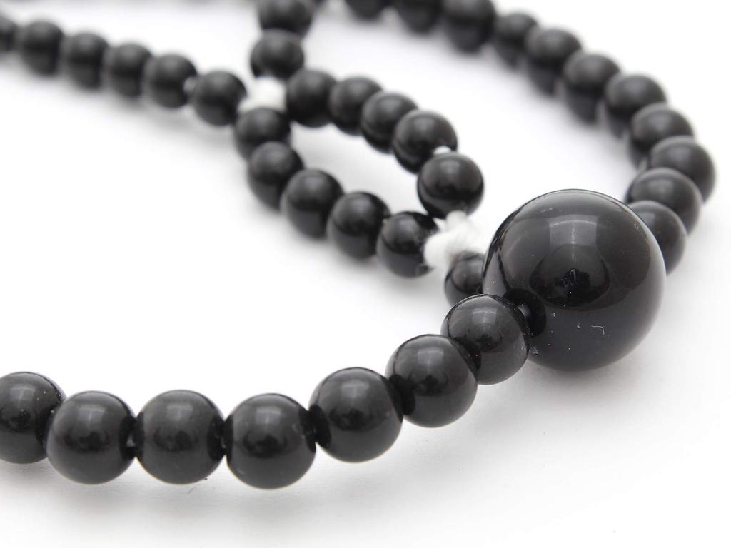 Soka Gakkai Prayer Beads, Black, Cotton Tassel, SGI, Men's