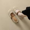 Retro One-Strap Mary Jane Shoes Flat-Bottomed Shallow Grandma Shoes Boken Single Shoes